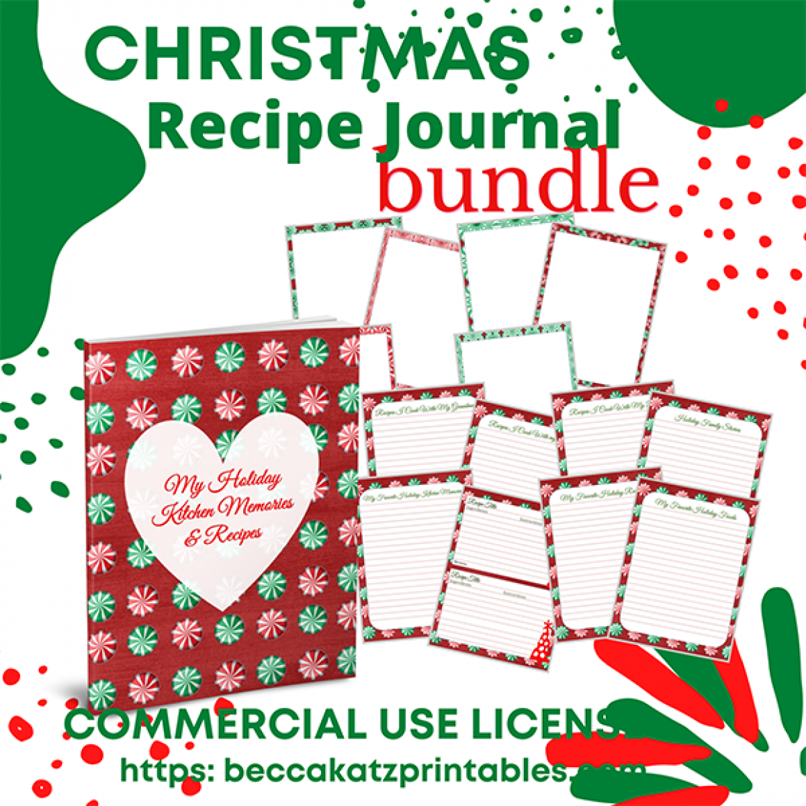 My Holiday Recipes & Memories and Border Pages Bundle