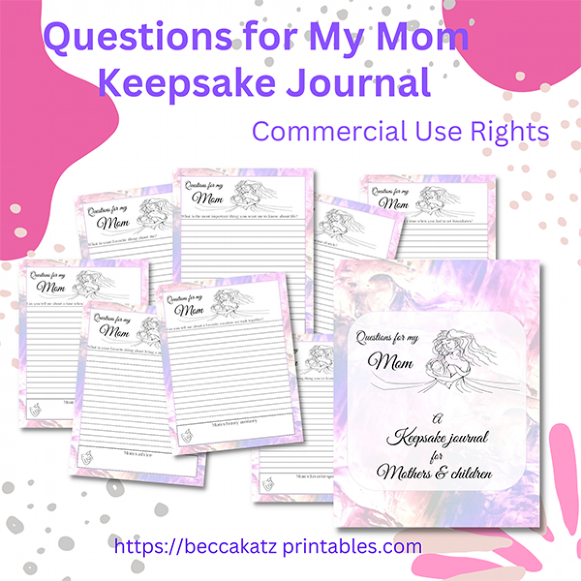 Questions for My Mom Keepsake Journal