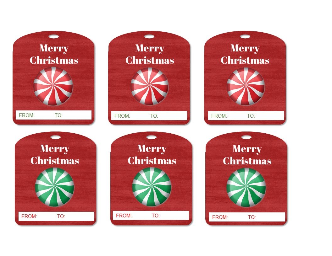 set of gift tags